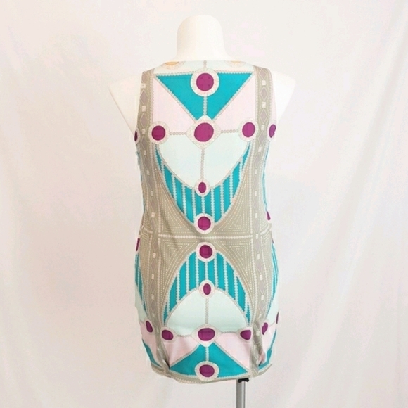 *Last Chance* Mara Hoffman Sleeveless Silk Dress Geometric Retro Large - Picture 5 of 12